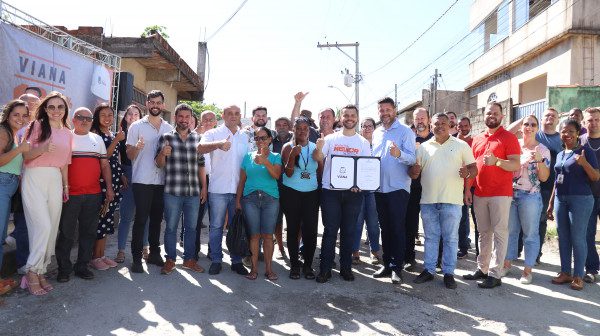 Viana: ordem de serviço da Rua São Pedro em Nova Bethânia é assinada