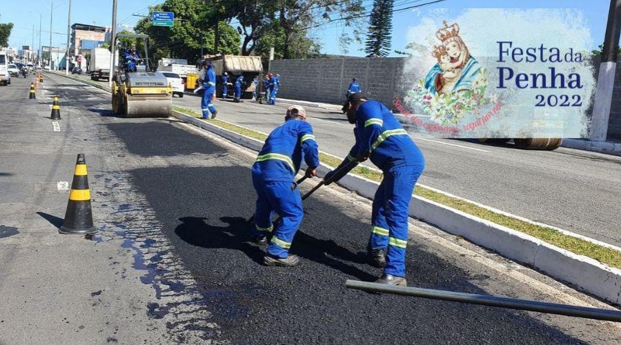 Vila Velha​: novos asfaltos e iluminações no caminho dos devotos