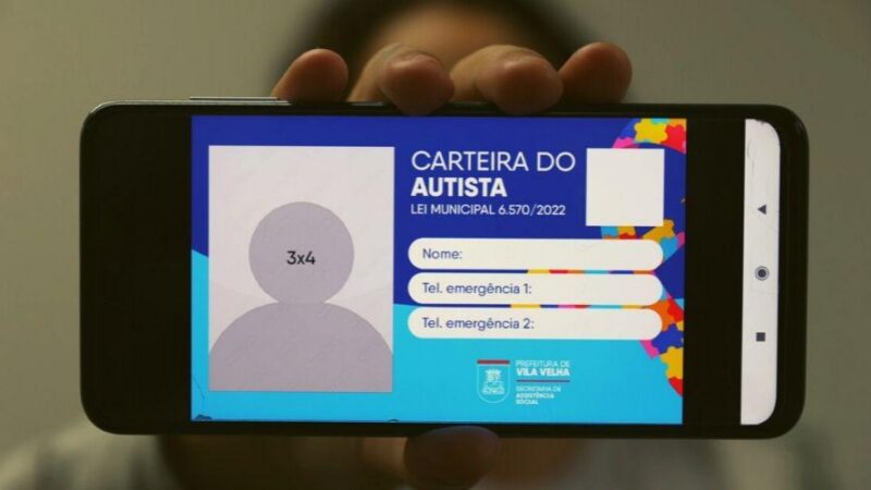 ​Carteira do Autista já está disponível no site da Prefeitura de Vila Velha