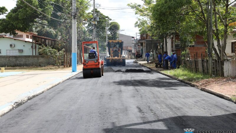 Cariacica: avenida Canaã recebe recapeamento asfáltico