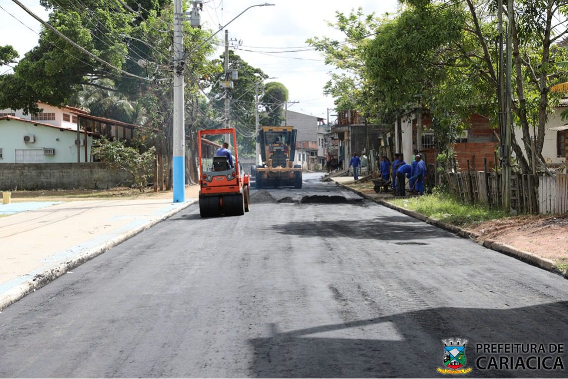 Cariacica: avenida Canaã recebe recapeamento asfáltico