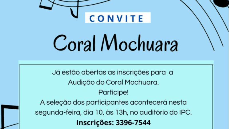 Secretaria de Cultura firma parceria com o IPC para formação do Coral Mochuara