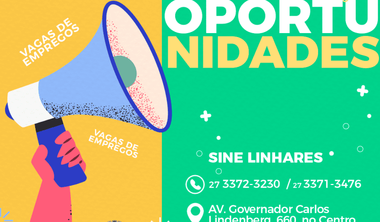 Sine Linhares oferta 129 vagas de emprego nesta segunda-feira, dia (13)