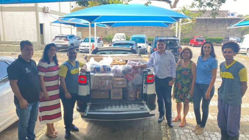 Ipem-ES doa alimentos e produtos de limpeza a fundação beneficente de Vitoria
