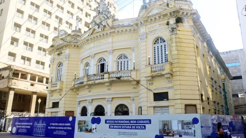 Governo do Estado inicia obras de restauro do Theatro Carlos Gomes