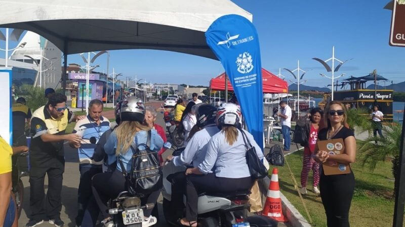 Detran|ES promove campanha de conscientização para motociclistas em cidades do interior
