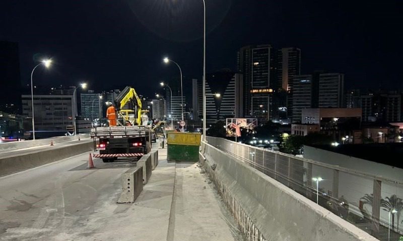 Obras de ampliação na Terceira Ponte exigirá interdição total neste domingo