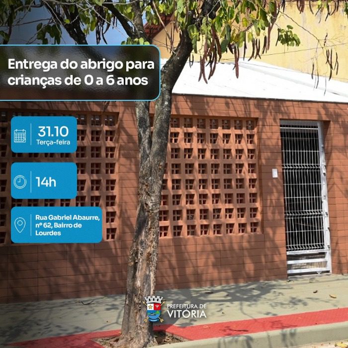 Prefeitura de Vitória inaugura novo espaço de acolhimento para crianças nesta terça (31)