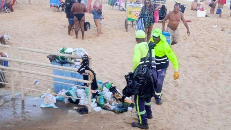Vila Velha retira 12 toneladas de resíduos das praias em apenas 12 horas