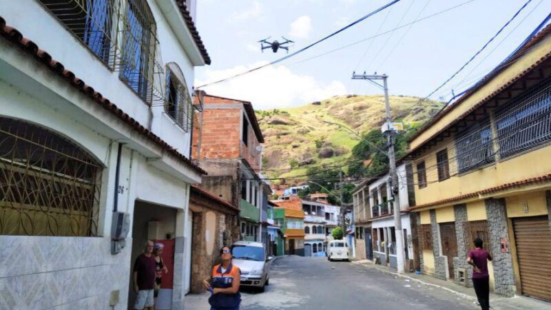 Defesa Civil de Vila Velha utiliza drone para inspeção no bairro Sagrada Família