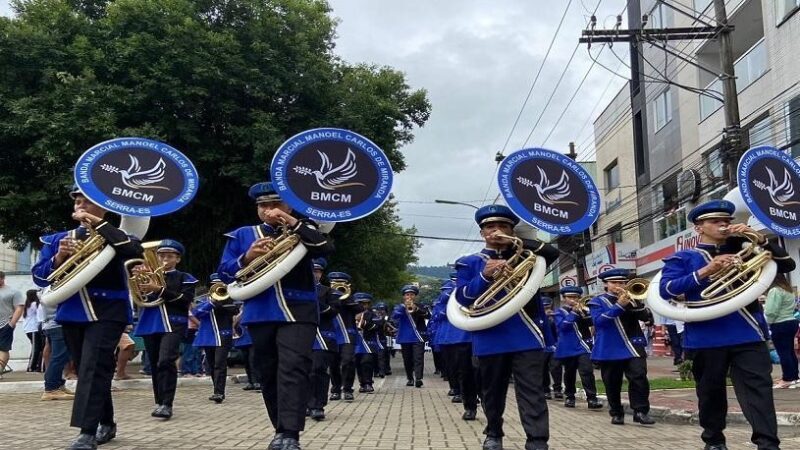Serra comemora 467 anos com desfile cívico-escolar nesta sexta-feira (8)