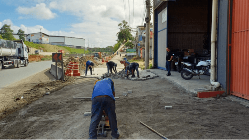 Fase final das obras de pavimentação da Rua Anchieta é alcançada em Cariacica