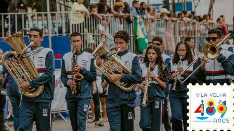 Aniversário de Vila Velha contará com desfile cívico-militar e festival musical