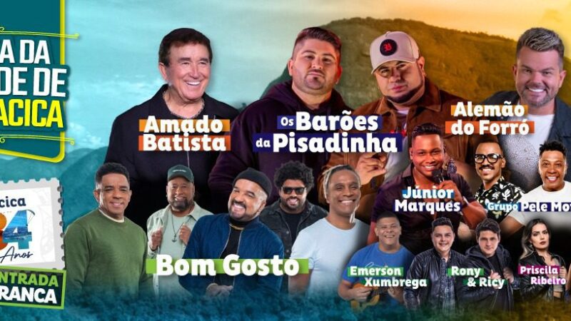 Cariacica Celebra 134 anos com shows de Amado Batista, Barões da Pisadinha, Alemão do Forró e Bom Gosto